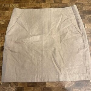 Loft beige pencil mini skirt